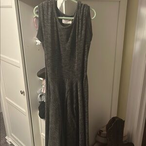 Elegant Gray Sleeveless Dress